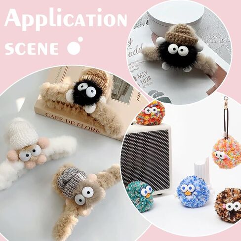Ph Pandahall 90pcs 9 أنماط كابوشين السلامة العين ، 16 ~ 24 مم كرتون عيون عيون راتنجات الراتنج الكروشيه العيون للحرف اليدوية للإبداعات المحبوك in Saudi Arabia