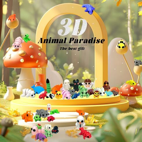 102 PCS Mini Random 3D Vypurins Protects Set ، ألعاب تململ مفصلية مرنة ، مفاجأة ثلاثية الأبعاد الديكور المكتبي ، مفضلات الحفلات ، مكافآت الفصول الدراسية (52 كبير 50 ​​صغيرًا) in Kuwait