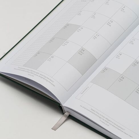 Inspirational Bible Journal Notebook, Christian Journals for Women & Men, Unique Verse On Each Page, Any-Year Monthly Planner & Yearly Scripture Reading Plan, 240 Pages, 8.3 x 5.7", Christian Gifts in Saudi Arabia