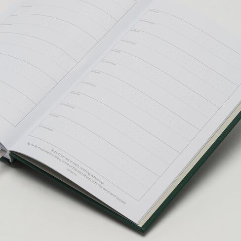 Inspirational Bible Journal Notebook, Christian Journals for Women & Men, Unique Verse On Each Page, Any-Year Monthly Planner & Yearly Scripture Reading Plan, 240 Pages, 8.3 x 5.7", Christian Gifts in Saudi Arabia