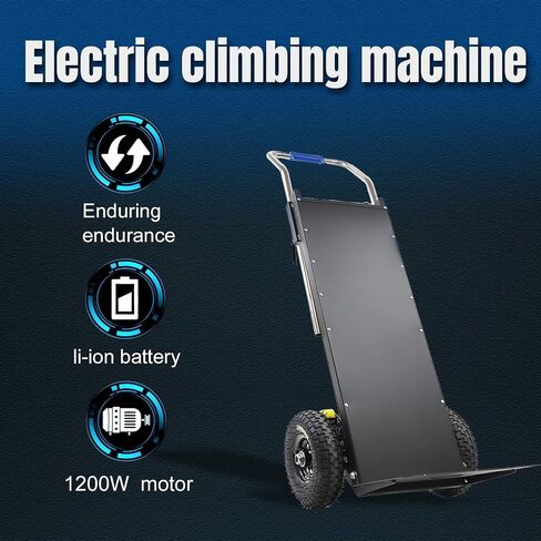 تسلق الدرج الكهربائي Dolly ، عربة Heavy Duty 880 رطلاً سعة 1200 واط شاحنة يدوية مزودة بمحركات مع تصميم قابل للطي لتحريك أجهزة الثلاجة (أسود) in Saudi Arabia