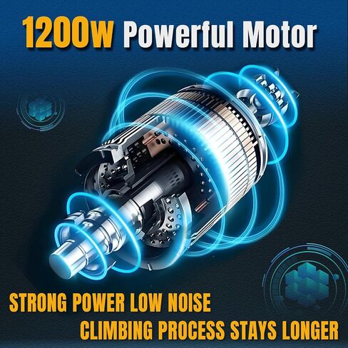 تسلق الدرج الكهربائي Dolly ، عربة Heavy Duty 880 رطلاً سعة 1200 واط شاحنة يدوية مزودة بمحركات مع تصميم قابل للطي لتحريك أجهزة الثلاجة (أسود) in Saudi Arabia