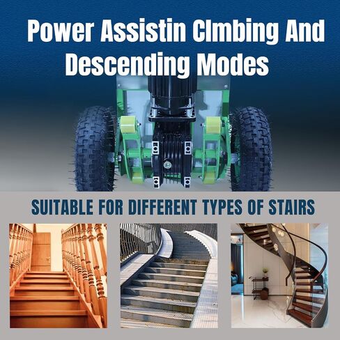 تسلق الدرج الكهربائي Dolly ، عربة Heavy Duty 880 رطلاً سعة 1200 واط شاحنة يدوية مزودة بمحركات مع تصميم قابل للطي لتحريك أجهزة الثلاجة (أسود) in Saudi Arabia