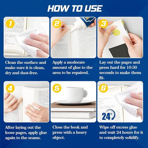 PVA Glue, Book Glue, 250ml Quick Drying and Strong Bonding PH Neutral Book Binding Repair for Restoration, Acid-Free Paper Archives Glues for Book Spine, Crafts and Collages in Saudi Arabia