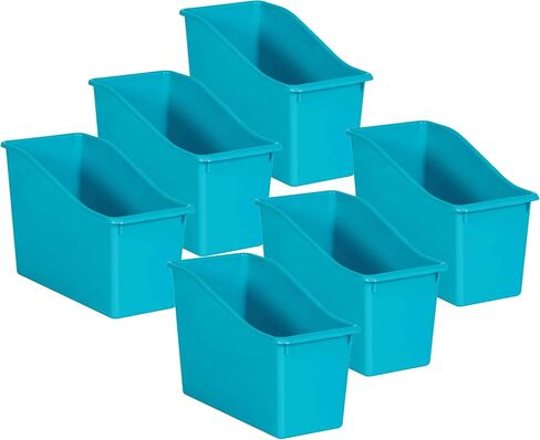 Teacher Created Resources Teal Plastic Book Bin, Pack of 6 in Saudi Arabia