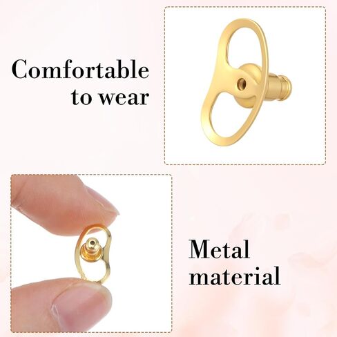 8pcs arkring rafters ظهورهم ، ودعم الأقراط للبدائل للأزرار ، ومربط ضيقة كبيرة للأقراط الثقيلة والأذنين (4 ذهبية و 4 فضية) in Kuwait