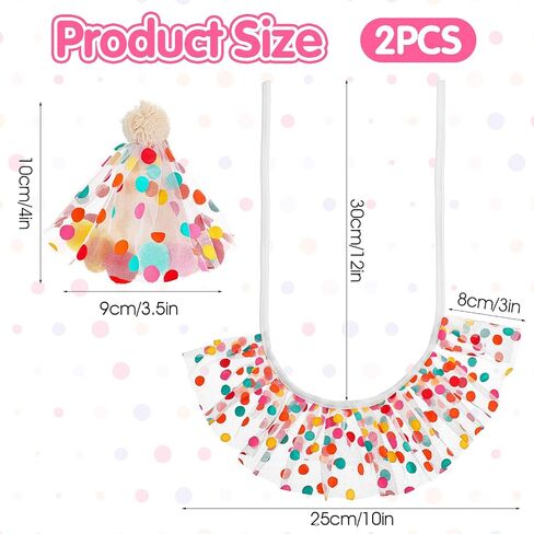 Cat Birthday Hat Outfit Bandana Scarf Cat Princess Costumes Doggy Cats Birthday-Mesh Bib Birthday Party Decorations Set for Small Medium Cats & Doggy in Saudi Arabia