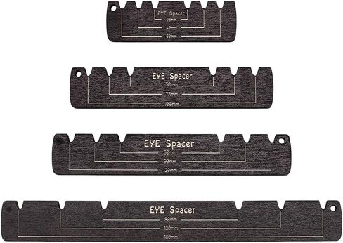 BENECREAT 4Pcs Wooden Safety Eyes Insertion Tool, Doll Safety Eye Ruler Crochet Tool for DIY Craft, Plush Bear Eye Installation, Doll Making, Groove: 3.5mm in Saudi Arabia