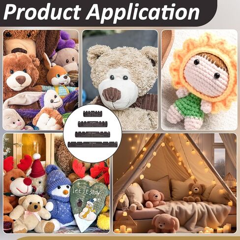 BENECREAT 4Pcs Wooden Safety Eyes Insertion Tool, Doll Safety Eye Ruler Crochet Tool for DIY Craft, Plush Bear Eye Installation, Doll Making, Groove: 3.5mm in Saudi Arabia