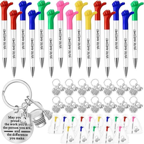 Patelai 15 Sets Weekering Week Gift Bulk National Custodian Day Inspirations Quotes Thumbs Up Atmsing Houseberting Gifts Keychain Pens Pen in Saudi Arabia