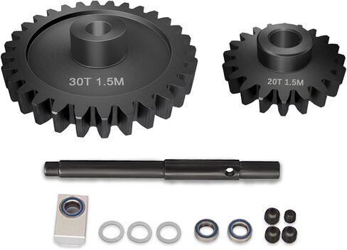 GEAN MAIN GEAR 35T M1.5 عمود مع تحمل 45# من الفولاذ على شكل D مع ترس مع 20T PINON لتراكسكاساس -1/5 X-MAXX 6S/8S Monster Truck و 1/6 4WD XRT 8S-78086-4 ، 1.5 MOD MOD GEAR GEAR GEAR LARGE in Kuwait