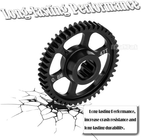Steel 47t 0.8mod ترقيات التروس الرئيسية جزء من 1/16 Mini Maxx 4WD RTR Brushless Monster Truck Mini XRT ، RC Spur Gear 0.8 الوحدة 47 الأسنان لـ 1/16 MINI MAXX BL-2S/MINI XRT VXL-3S ، استبدل 10761 in Saudi Arabia