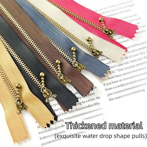 Wonesifee Metal Zippers 20pcs #3 Antique Brass Close-end Non-Separating Short Zippers Assorted Colorful for Purses Bags Pockets Handbags DIY Sewing Mixed 10Colors 2pcs Each (10Colors, 8inch-20pcs) in Kuwait
