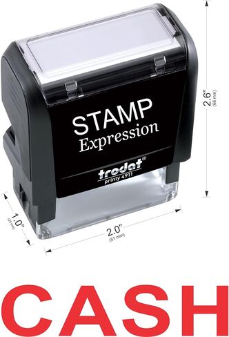 StampExpression - Cash Office Self Inking Rubber Stamp - Red Ink (A-5013) in Saudi Arabia