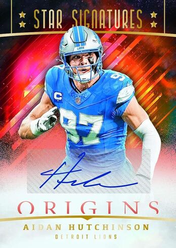 2025 Panini Origins Football Hobby Trading Card Box (1 Rookie Jersey Autograph في صندوق) in Saudi Arabia