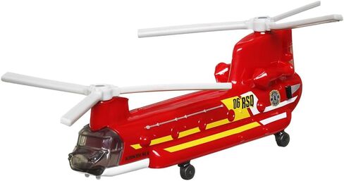 مربعات Matchbox قابلة للتجميع القابلة للتجميع في سماء السماء المعدنية المستوحاة من طائرة هليكوبتر دوار تشينوك تراوح شينوك-HLJ21 ~ ثقيلة رفع مزدوج المحرك الأحمر ~ يشمل playmat in Saudi Arabia