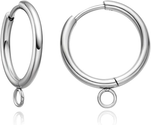 20pcs Adabele 316 Grade Surgical Stainless Steel Hypoallergenic 18mm Round Hoop Huggie Earring Hooks Open Ring (Strong 2mm Wire Gauge) Earrings Jewelry Making SEF21-2 in Kuwait