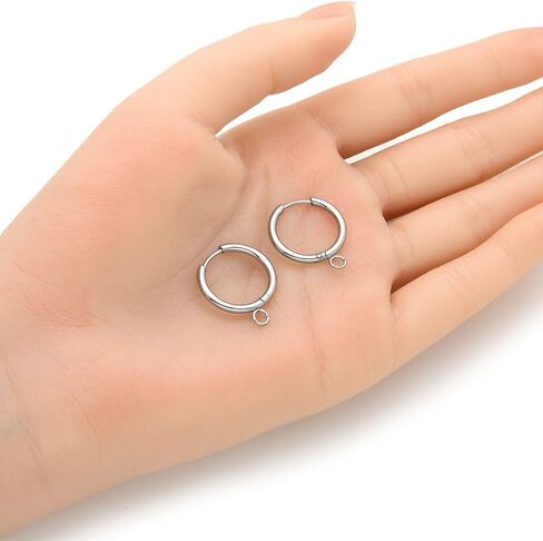 20pcs Adabele 316 Grade Surgical Stainless Steel Hypoallergenic 18mm Round Hoop Huggie Earring Hooks Open Ring (Strong 2mm Wire Gauge) Earrings Jewelry Making SEF21-2 in Kuwait