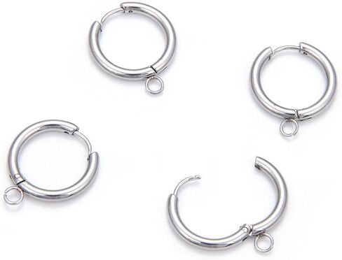 20pcs Adabele 316 Grade Surgical Stainless Steel Hypoallergenic 18mm Round Hoop Huggie Earring Hooks Open Ring (Strong 2mm Wire Gauge) Earrings Jewelry Making SEF21-2 in Kuwait