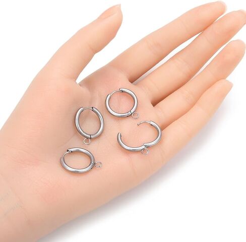 20pcs Adabele 316 Grade Surgical Stainless Steel Hypoallergenic 18mm Round Hoop Huggie Earring Hooks Open Ring (Strong 2mm Wire Gauge) Earrings Jewelry Making SEF21-2 in Kuwait