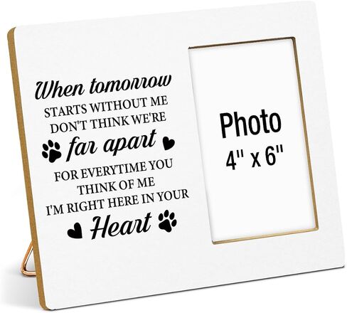 Pet Memorial Gift for Dogs Photo Frame, Dog Memorial Gifts for Loss of Dog, Cat Loss Sympathy Gifts, Thanks for Everything I Had a Wonderful Time Wooden Picture Frames, Photo 4 x 6 Inches in Saudi Arabia