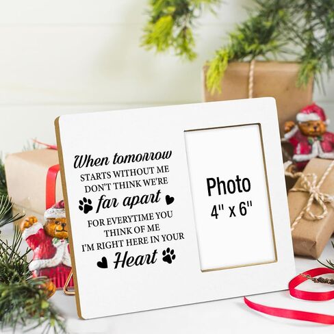 Pet Memorial Gift for Dogs Photo Frame, Dog Memorial Gifts for Loss of Dog, Cat Loss Sympathy Gifts, Thanks for Everything I Had a Wonderful Time Wooden Picture Frames, Photo 4 x 6 Inches in Saudi Arabia