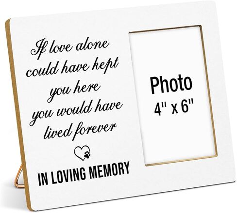 Pet Memorial Gift for Dogs Photo Frame, Dog Memorial Gifts for Loss of Dog, Cat Loss Sympathy Gifts, Thanks for Everything I Had a Wonderful Time Wooden Picture Frames, Photo 4 x 6 Inches in Saudi Arabia