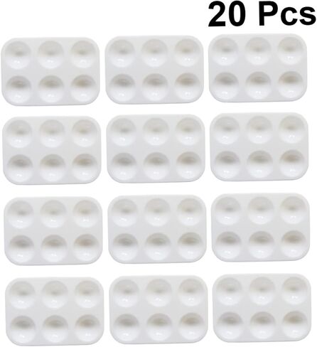 Gadpiparty 20pcs Sturdy Plastic Painting Palette Washable Miniature Paint Racks for Artists in Saudi Arabia