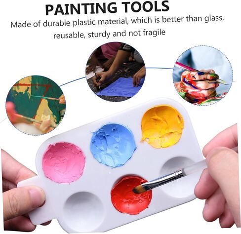 Gadpiparty 10Pcs Color Mixing Palette Portable Art Paint Board with Handle for Home School Use for Oil Painting DIY Crafts for Artists in Saudi Arabia