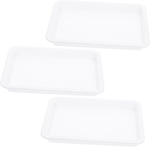 Doitool 3PCS منظم صينية بلاستيكية من الدرجة البلاستيكية للتجارب المدرسية والرسم القوي سهل التنظيف للمشاريع in Saudi Arabia