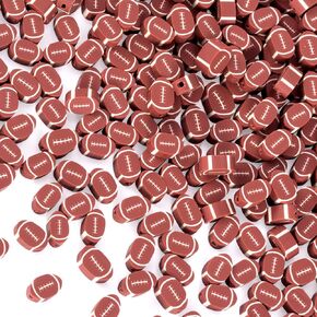 100pcs بيضاوي كرة قدم بوليمر الطين حبات للأساور والقلادة وصنع المجوهرات in Saudi Arabia