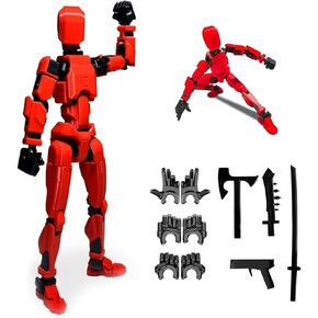 (Assembly Completed 2025 New Titan 13 Action Figure Set,Lucky Robot 13 Action Figure 3D Printed Multi-Jointed Movable,Nova 13 Action Figures,Multiple Accessories (Assembly Completed- Black) in Saudi Arabia