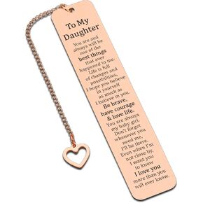 Daughter Birthday Gifts Daughters College Girls Back to School Supplies to My Daughter from Mom Dad Unique Bookmark for Women 16th 18th 21st Birthday Presents for Teen Girls Boo Basket Stuffers in Saudi Arabia