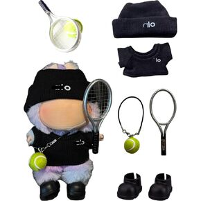 17 cm Doll Clothes，Clothing Accessories Compatible with 5.91-6.7 inch Dolls，Sports Style Doll Set Outfits (5-Piece Set), Includes top + Pants + Tennis Racket + Ball Charm + Shoes (White) in Saudi Arabia