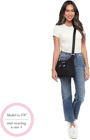 Baggallini Cross Over Crossbody Bag for Women - Lightweight Water-Resistant Travel Bag - Adjustable Strap Extar Pockets in Saudi Arabia