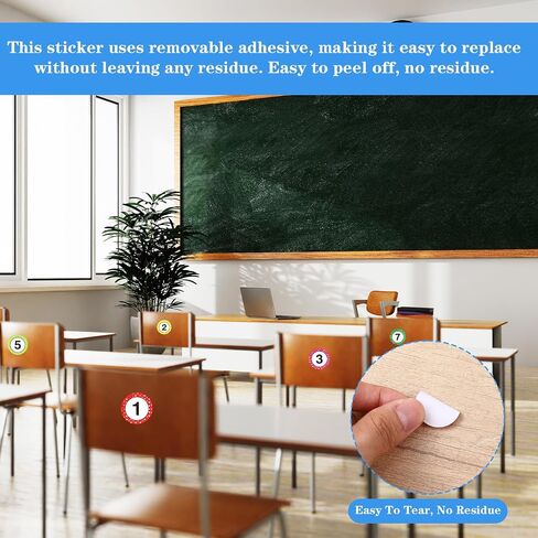 Number Stickers for Classroom, 1Inch Round Number Stickers, 1-100 Polka Dot Labels Waterproof/Oil-Resistant Removable Self-Adhesive Labels for Storage Boxes, Office, Home in Saudi Arabia
