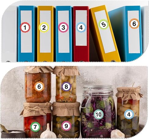 Number Stickers for Classroom, 1Inch Round Number Stickers, 1-100 Polka Dot Labels Waterproof/Oil-Resistant Removable Self-Adhesive Labels for Storage Boxes, Office, Home in Saudi Arabia