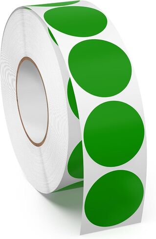 1 Inch Red Dot Circle Stickers Roll 1000 PCS Self-Adhesive Vinyl Round Color Coding Labels Writable Waterproof for Jar Garage Sale Business Classroom Office Home in Saudi Arabia