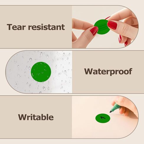 1 Inch Red Dot Circle Stickers Roll 1000 PCS Self-Adhesive Vinyl Round Color Coding Labels Writable Waterproof for Jar Garage Sale Business Classroom Office Home in Saudi Arabia