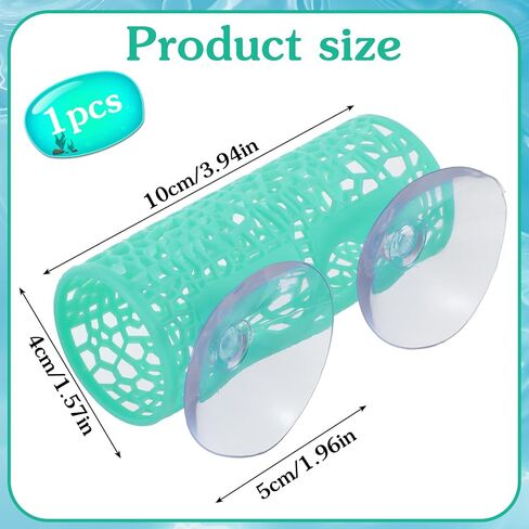 Betta Fish Ammock Toys Accessories Tank Exclists Betta Tunnel مع أكواب شفط ، أرجوحة خزان السمك Bettas البلاستيكية للأسماك الصغيرة ، ألعاب الروبيان إكسسوارات ديكور السمك (الأخضر) in Kuwait