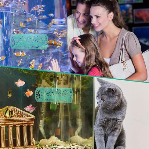 Betta Fish Ammock Toys Accessories Tank Exclists Betta Tunnel مع أكواب شفط ، أرجوحة خزان السمك Bettas البلاستيكية للأسماك الصغيرة ، ألعاب الروبيان إكسسوارات ديكور السمك (الأخضر) in Kuwait