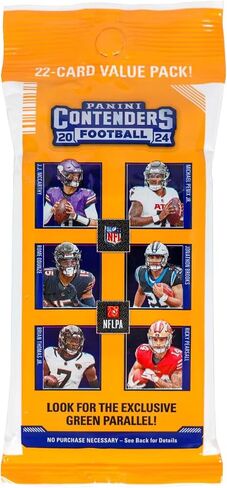 2024 Panini Contenders Football Jumbo Value Trading Card Pack (Four Inserts or Parallels Per Pack!) in Saudi Arabia