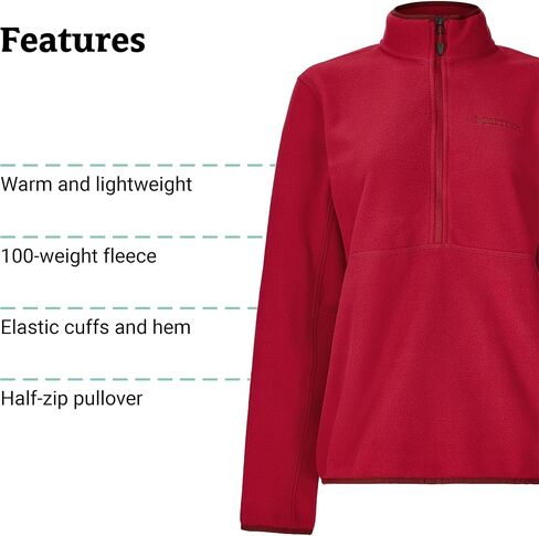 MARMOT Women's Rocklin 1/2 Zip Fleece Pullover Jacket, Purple Fig/Hazy Purple, X-Large in Saudi Arabia
