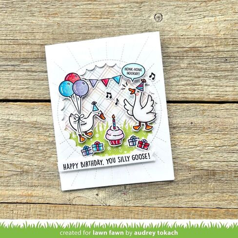 Lawn Fawn Silly Goose 4 "X6" مجموعة ختم واضحة وموت تنسيق ، حزمة من 2 عنصرين in Kuwait