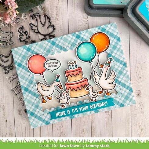 Lawn Fawn Silly Goose 4 "X6" مجموعة ختم واضحة وموت تنسيق ، حزمة من 2 عنصرين in Kuwait