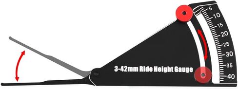GLOBACT RC Car Ride Height Gauge 3-42mm Adjustable Measuring Ruler for RC Road Vehicles RC Off-Road Vehicles and RC Trucks (Black) in Saudi Arabia