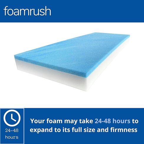 Foamrush 6 "× 26" × 34 "Gel Memory Poam Cushion Cushion Cushion شركة متوسطة (رغوة تنجيد ، استبدال المقعد ، ورقة تنجيد ، حشوة مطاطية الرغوة ، الأريكة ، وسادة الأريكة ، المرتبة) مصنوعة في الولايات المتحدة الأمريكية in Saudi Arabia
