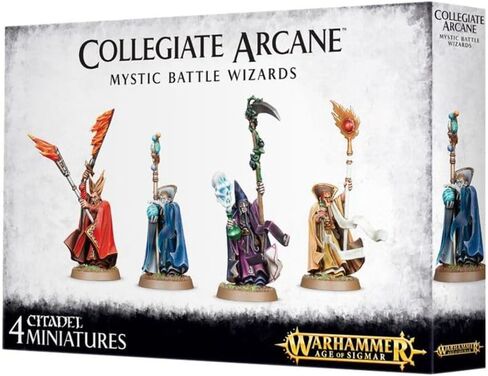 Games Workshop 991202036 Collegiate Arcane Mystic Battle Wizards Miniature ، 9 × 6.1 × 1.3 سنتيمتر ، شوارز in Saudi Arabia