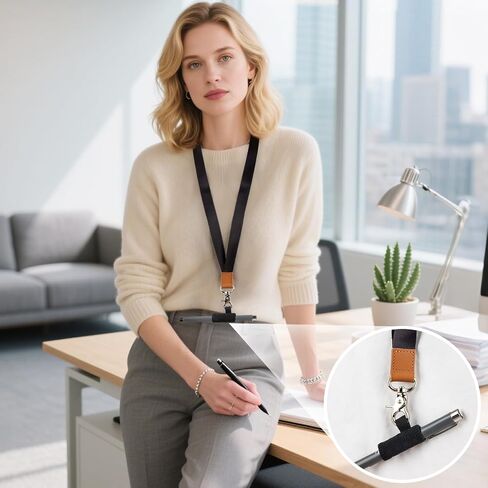 Neck Lanyard for Most Pen Devices, Anti-Lost Lanyard with 3 Sizes Elastic Holder for S-k/V-e/Br-ze/B-u/G-k in Kuwait