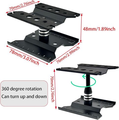 RC CAR ALUMINIM إصلاح محطة العمل 360 درجة رفع العمل موقف العمل السفلي مع TRAHERATION SCX24 TRX4M FCX24 1/16 1/18 1/24 RC RC TRACK CRAWLER BUGGY (Black) in Kuwait